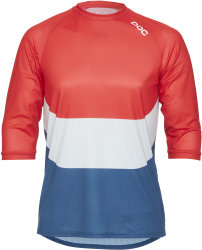 Футболка POC Essential Enduro 3/4 Light Jersey красно-синяя