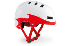 Шлем велосипедный MET Yoyo kids white/red flames