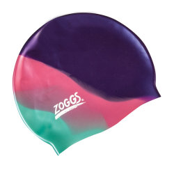 Шапочка для плавания Zoggs Silicone Plain, Purple/Pink/Teal