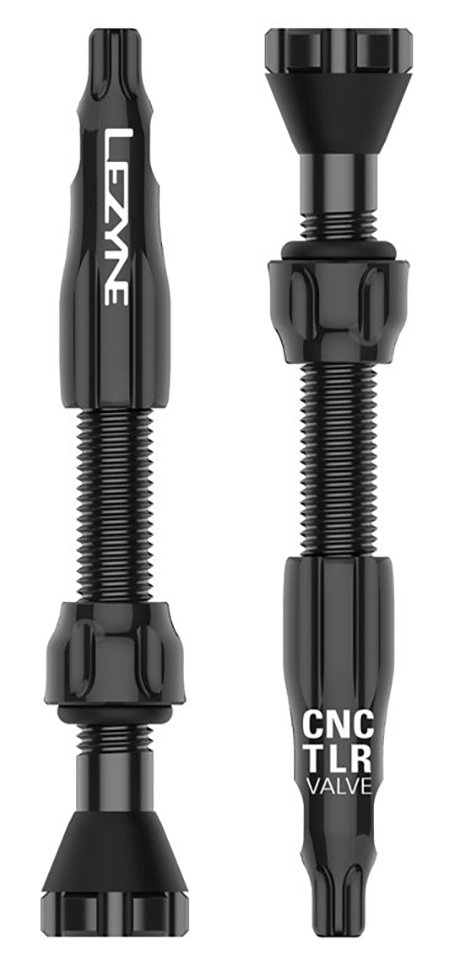 Комплект ниппелей Lezyne CNC TLR Valves 44mm (2 pcs) черный 4710582 542404
