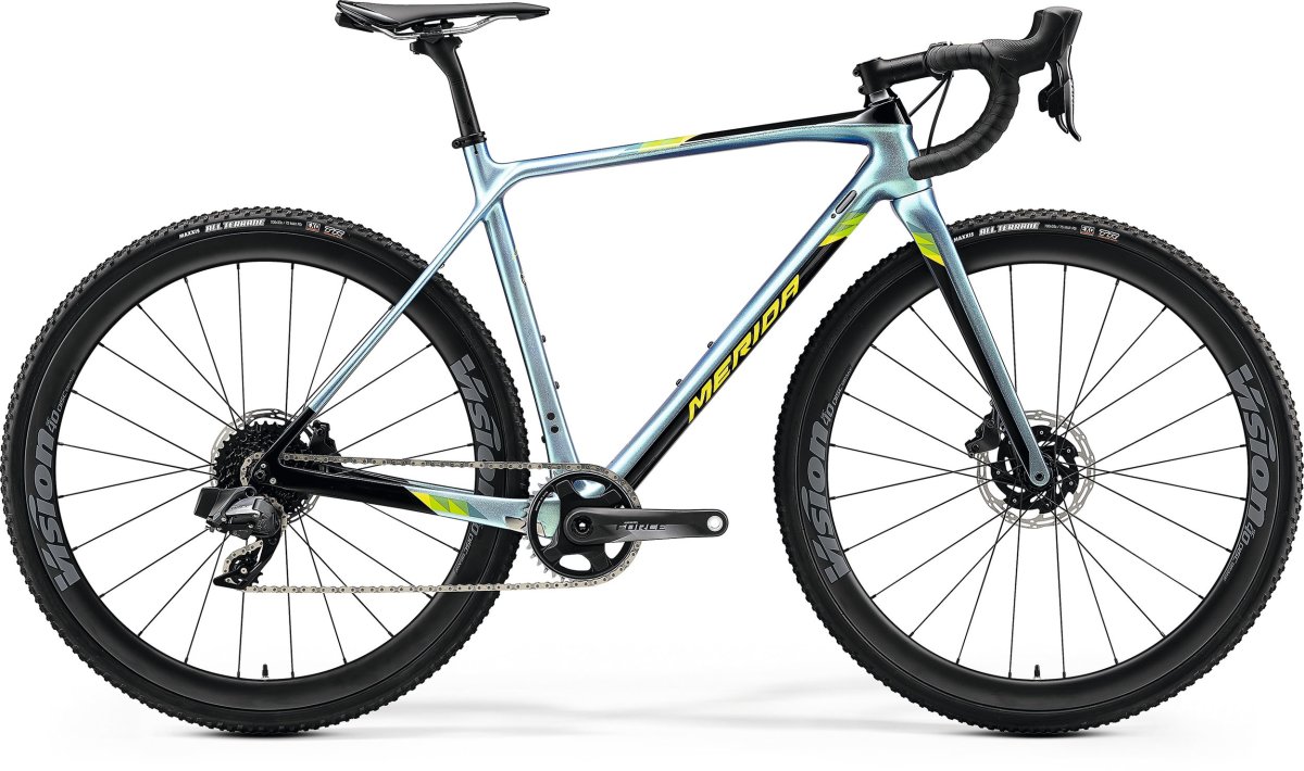 Велосипед Merida Mission CX Force EDI glossy sparkling blue/black (lime) 6110831106