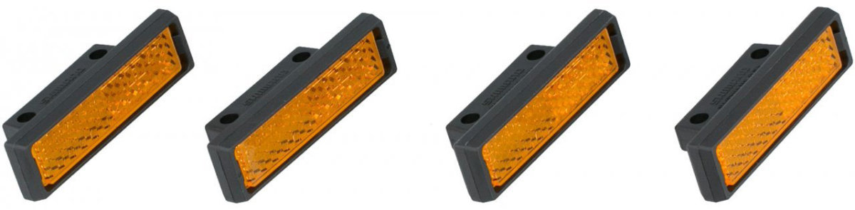Светоотражатели Shimano SM-PD64 черно-оранжевые YL8A98090
