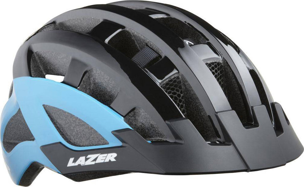 Шлем Lazer Compact DLX черно-голубой (глянцевый) 3714093