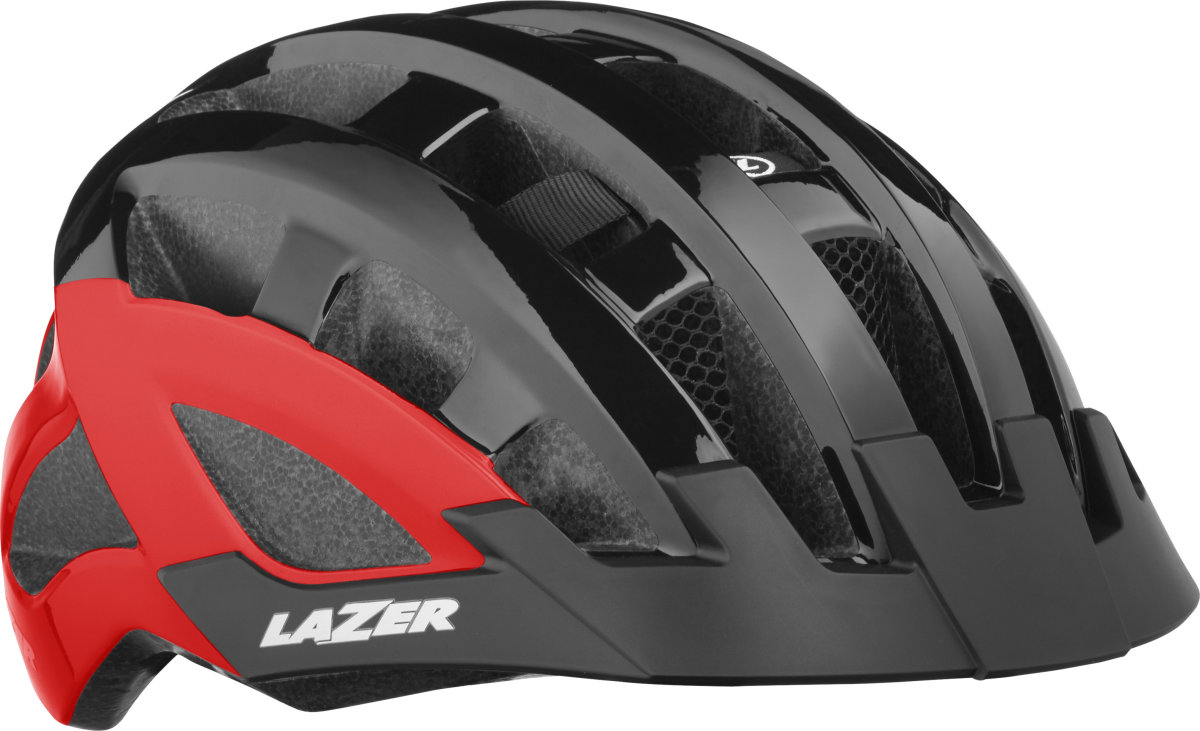Шлем Lazer Compact DLX черно-красный (глянцевый) 3714094