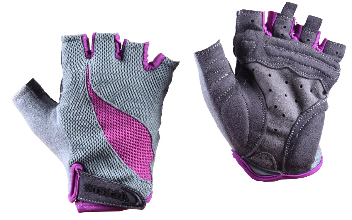 Велосипедные перчатки Tersus FIRA grey-purple RS514GRPRLM, RS514GRPRLS, RS514GRPRLXS