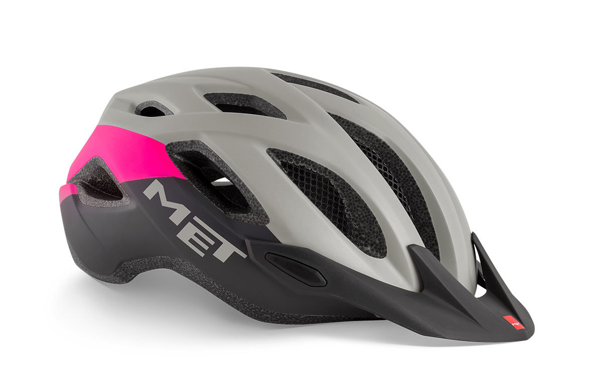 Шлем MET Crossover Gray/Black/Pink (матовый) 3HM 109 MO LG1
