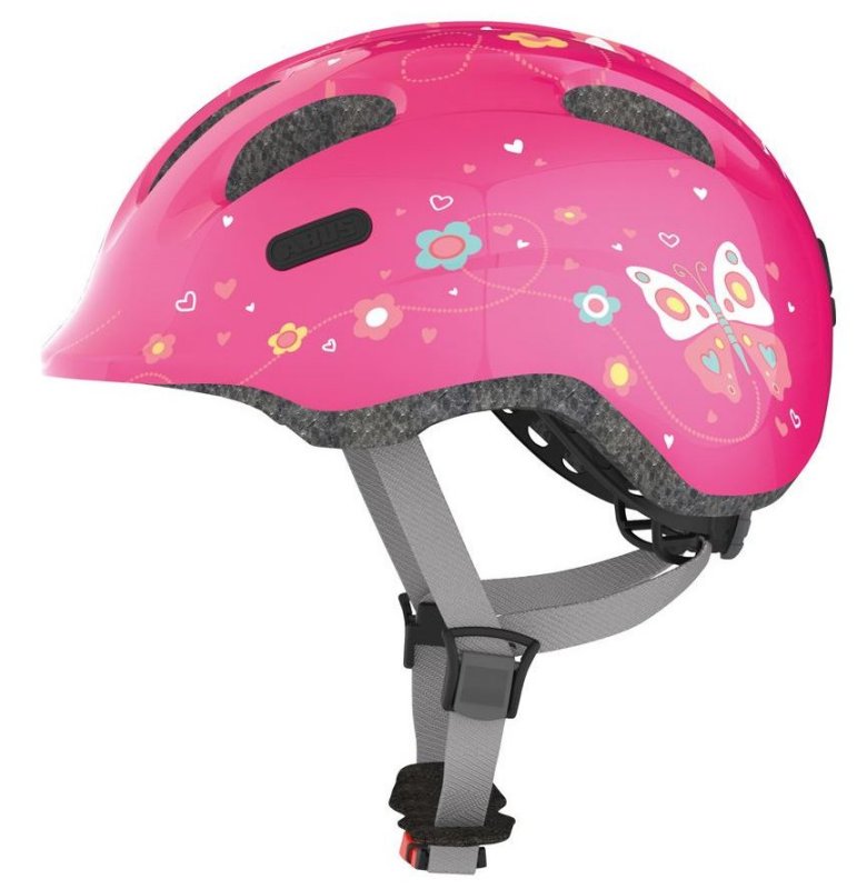 Велосипедный шлем Abus SMILEY 2.0 pink butterfly 725678, 725661