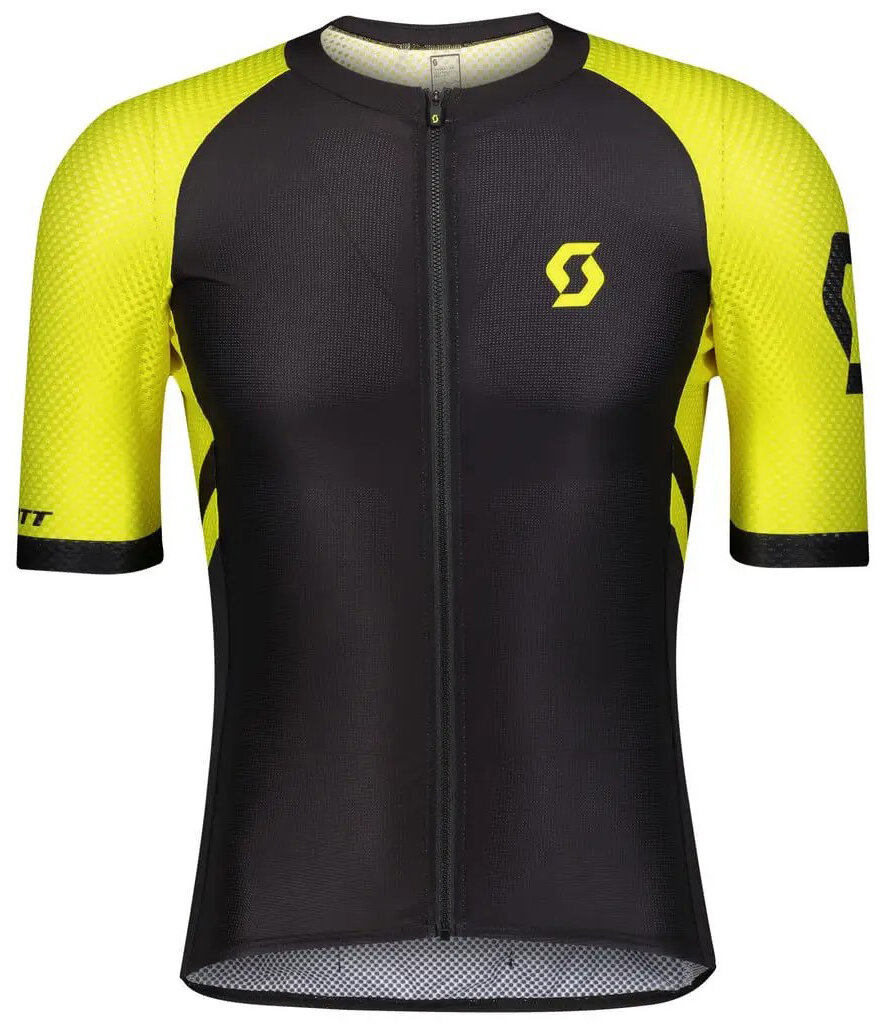 Джерси велосипедный Scott RC Premium Climber Short Sleeve Shirt (Black/Sulphur Yellow) 270443.5024.006, 270443.5024.009