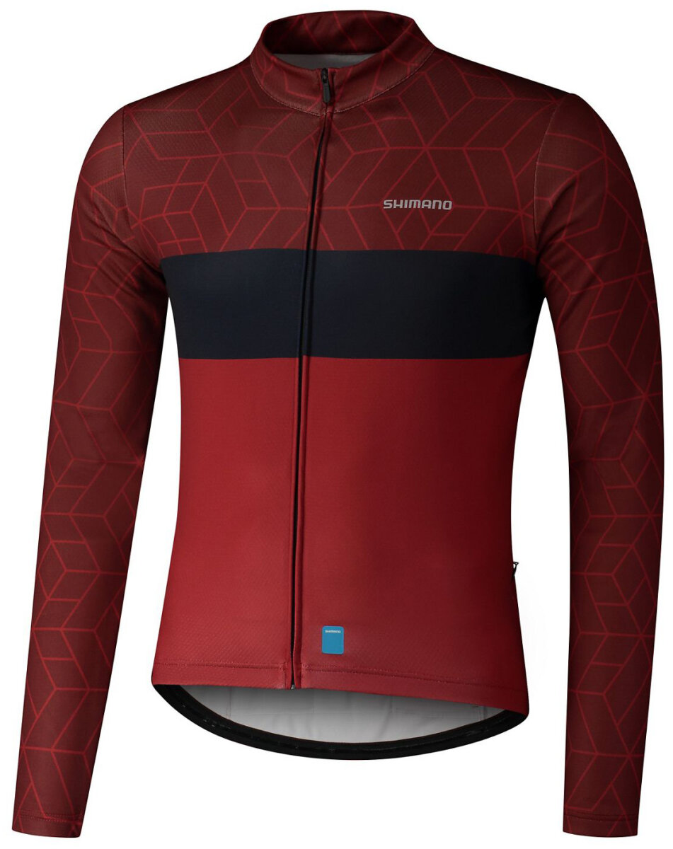 Джерси велосипедный Shimano Vertex Team Long Sleeve Jersey (Red/Black) PCWJSPWUE11MR0106, PCWJSPWUE11MR0107, PCWJSPWUE11MR0105