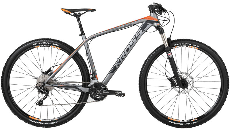 Велосипед Kross LEVEL B7 29 graphite-black orange-matte R15KE29212452, R15KE29192453, R15KE29172454