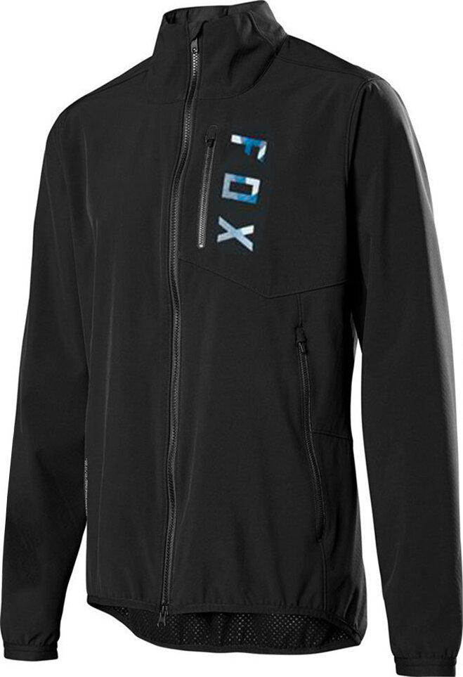 Куртка велосипедная Fox Ranger Fire Jacket (Black/Blue) 27536-013-XL, 27536-013-M, 27536-013-L