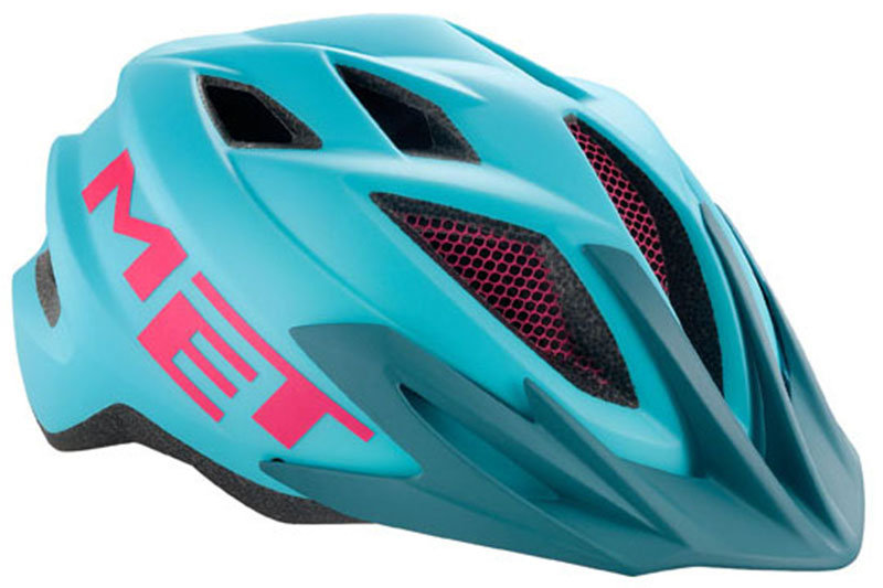 Велосипедный шлем MET CRACKERJACK light-blue-magenta 3HELM 82 UN AZ