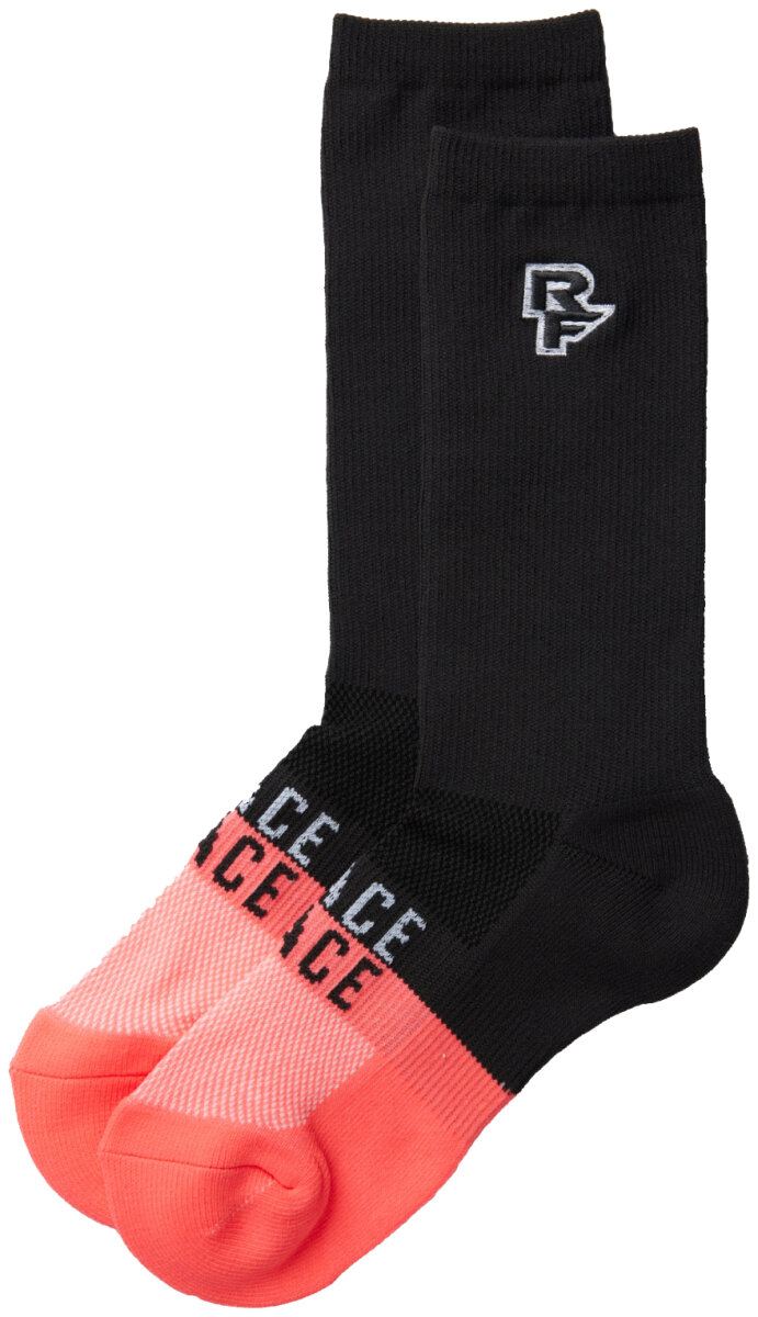 Носки велосипедные RaceFace Far Out Coolmax Socks (Black/Red) RFHAFAROUPUR08, RFHAFAROUPUR07