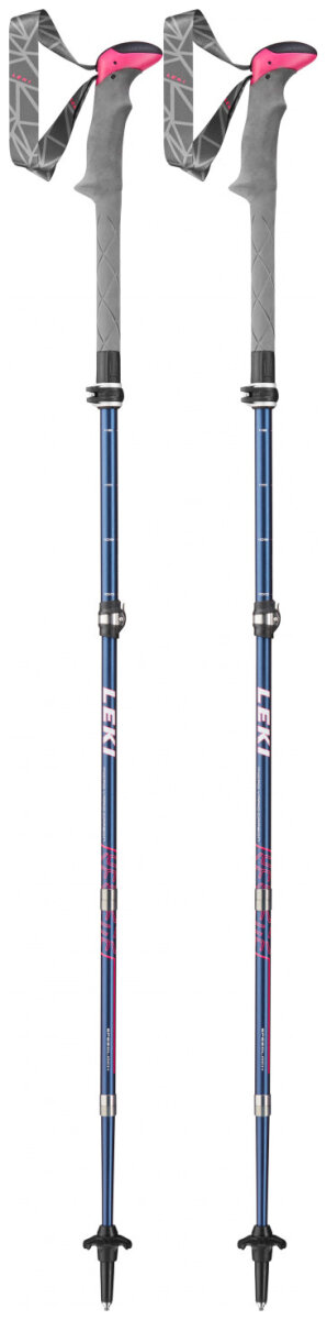 Палки треккинговые Leki Micro Vario Carbon Ladies Poles (Blue/White/Grey/Pink) 649 2067