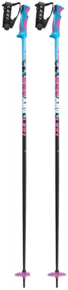 Палки лыжные Leki Mustang Poles (Cyan/Black/Pink) 631 6621 120, 631 6621 125
