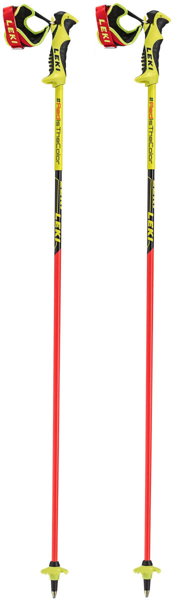 Палки лыжные Leki WorldCup Racing Comp Junior Poles (Neonyellow/Black/Neonred) 643 6520 105