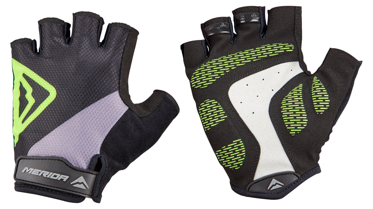 Перчатки Merida Classic Short Finger Gloves (Black/Green) 2280010466, 2280010477, 2280010455