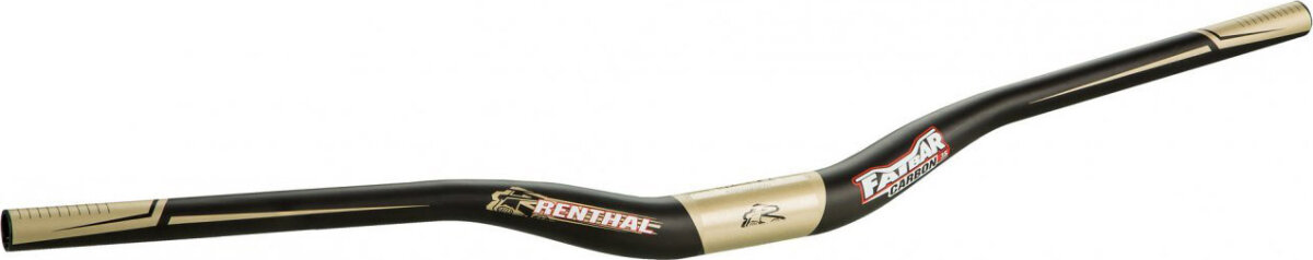 Руль Renthal Fatbar Carbon 35 Handlebar, Rise 30mm (Black/Gold) M154-01-BK