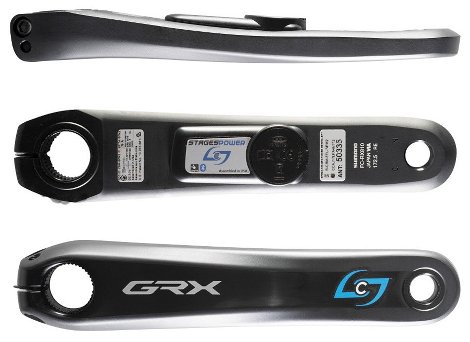 Шатун с паверметром Stages Power Meter L Shimano GRX RX810 черный GRXL-C, GRXL-E, GRXL-D