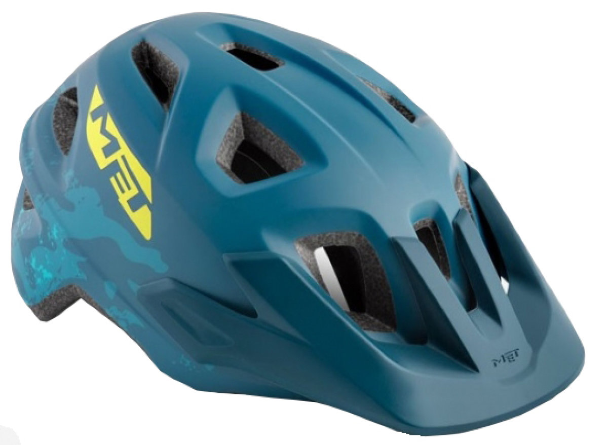 Велосипедный шлем MET Eldar Petrol Blue Camo Matt 3HM 117 UN BL1