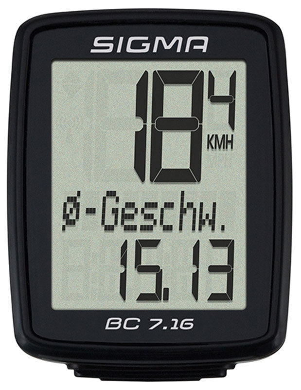 Велокомпьютер Sigma Sport BC 7.16 black SD07160
