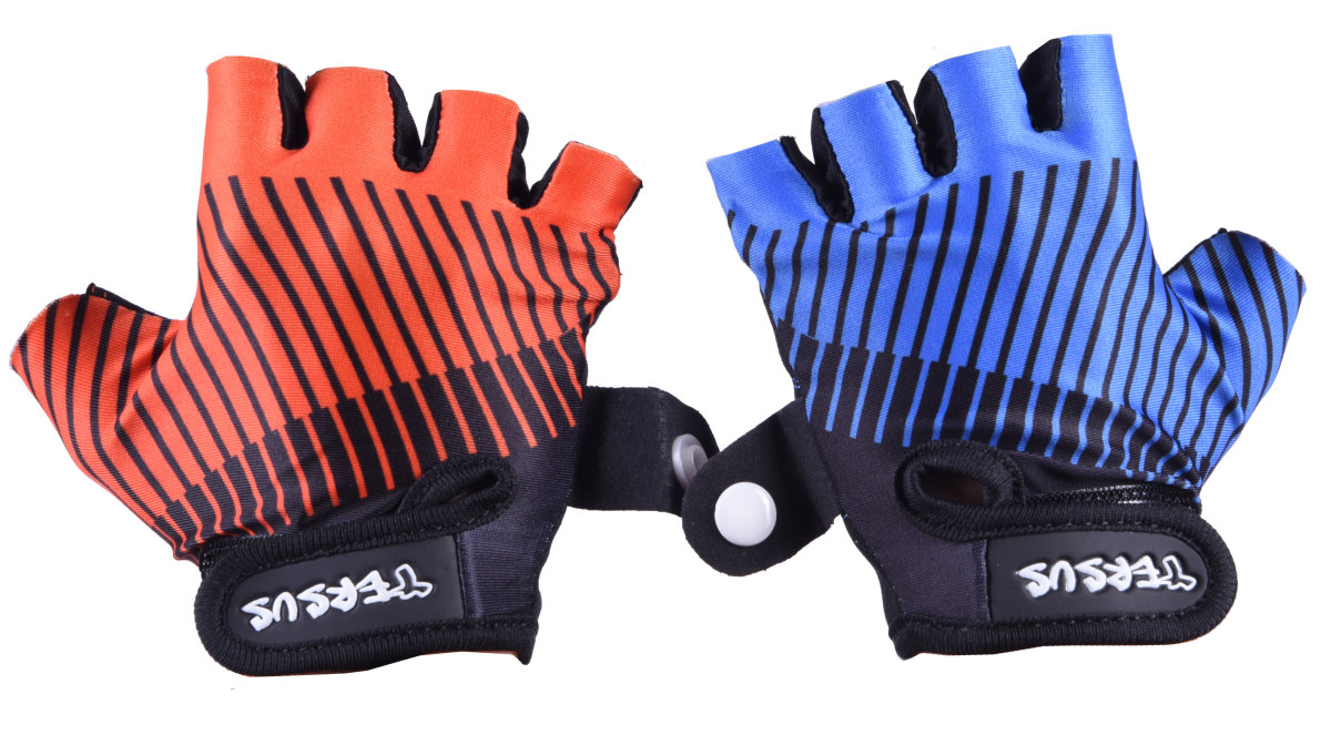 Велосипедные перчатки Tersus KIDS RIGHTLEFT orange-blue RS1914KDSORGBLUM, RS1914KDSORGBLUS, RS1914KDSORGBLUXS, RS1914KDSORGBLUXXS