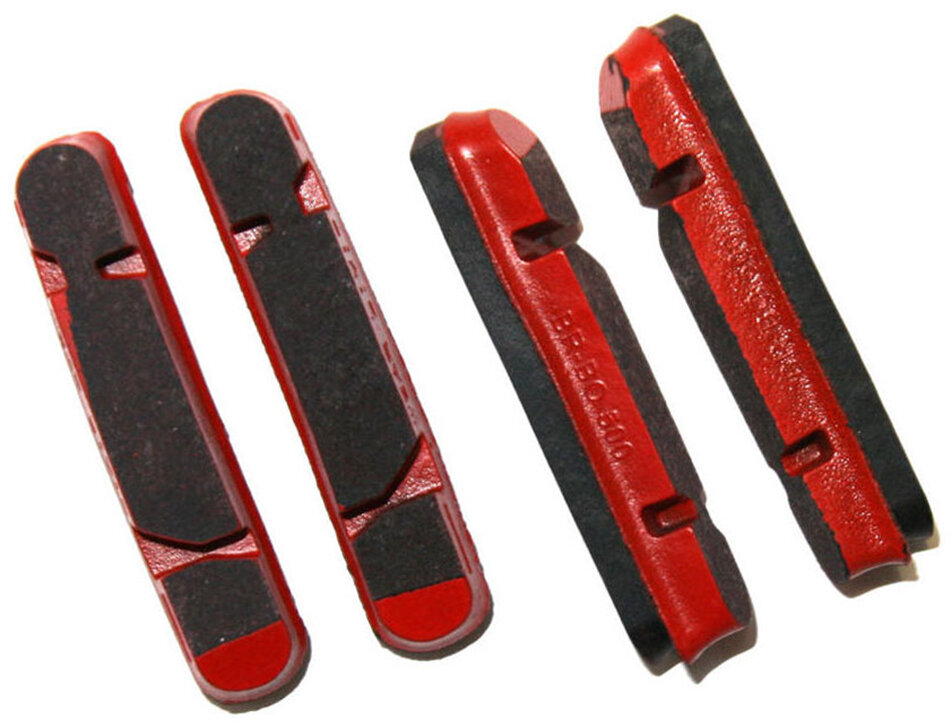 Тормозные колодки Campagnolo BR-BO500 Brake Pads (4pcs) красно-черные BR-BO500