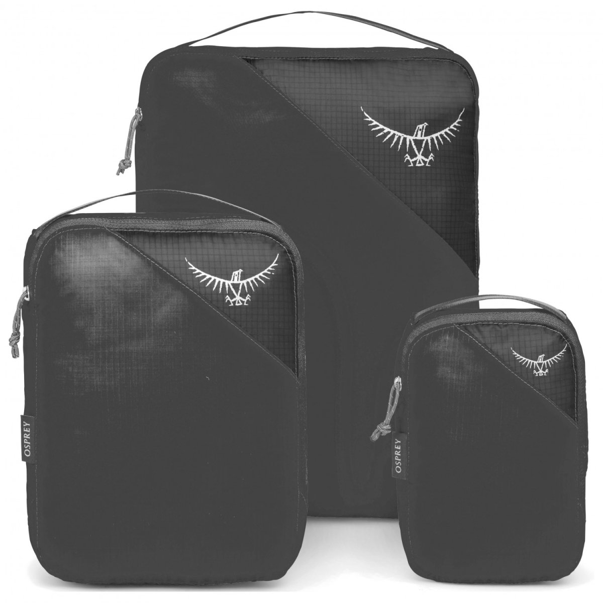 Set De Packing Cubes Osprey Ultralight - 3 Pièces, Noir - Pour Rangement Optimisé Sac à Dos, Valise