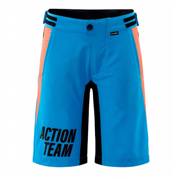 Велошорты Cube Junior Baggy Shorts incl. Liner Shorts X Actionteam blue n orange 10761-XL