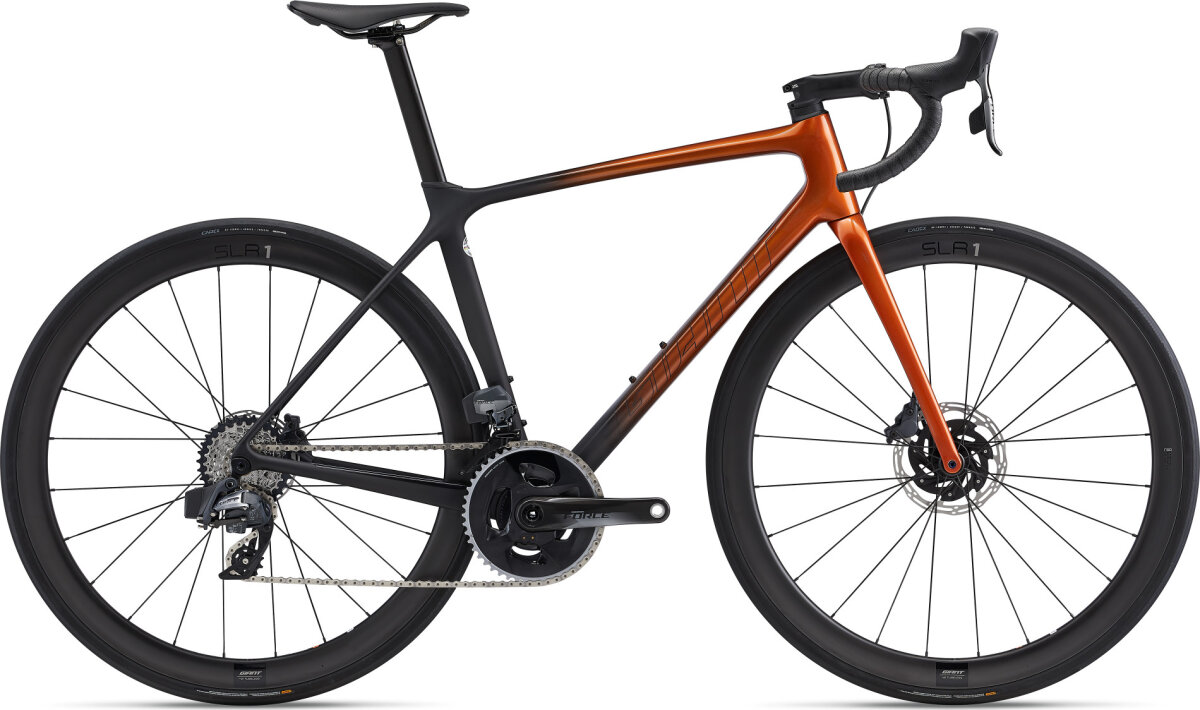 Велосипед Giant TCR Advanced Pro Disc 0 Force AXS (Gloss Amber Glow/Matte Carbon) 2200309105