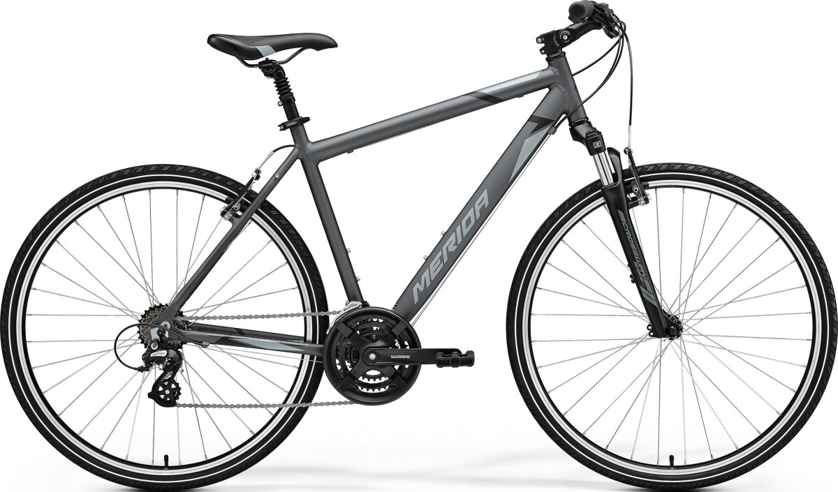 Велосипед Merida Crossway 10-V Silk Anthracite (Grey/Black) A62211A 00871, A62211A 00868, A62211A 00870, A62211A 00869, A62211A 00872