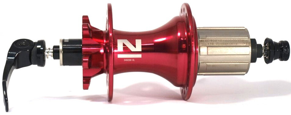 Втулка задние Novatec D462SB-SL-S5S-11S 10x135mm, 32H, красная NT100276