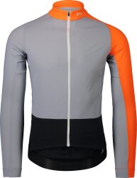 Джерси велосипедный POC Essential Road Mid Long Sleeve Jersey (Granite Grey/Zink Orange)