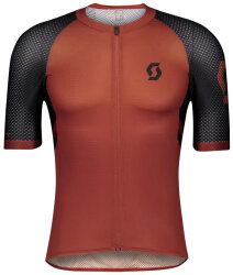 Джерси велосипедный Scott RC Premium Climber Short Sleeve Shirt (Black/Rust Red)