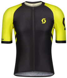Джерси велосипедный Scott RC Premium Climber Short Sleeve Shirt (Black/Sulphur Yellow)