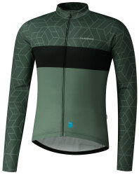Джерси велосипедный Shimano Vertex Team Long Sleeve Jersey (Olive/Black)