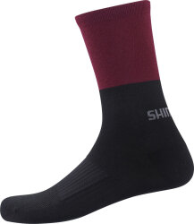 Носки велосипедные Shimano Original Wool Tall Socks (Black/Maroon)
