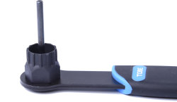 Съемник кассеты TOBE с рукояткой и направляюшей черно-голубой