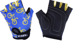 Велосипедные детские перчатки Tersus KIDS BIKE blue-yellow