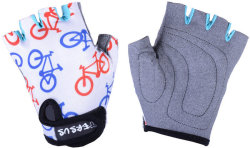 Велосипедные детские перчатки Tersus KIDS BIKE white-mix