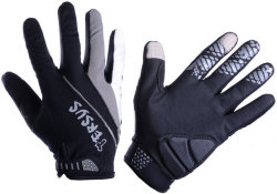 Велосипедні рукавички Tersus NIL LF black grey