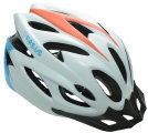 Велосипедный шлем Tersus ROCKET matt white-azure-coral