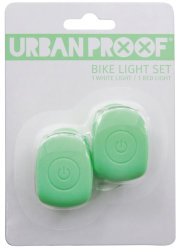 Мигалки передняя + задняя Urban Proof SILICON pastel green
