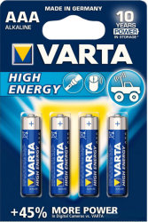 Батарейка VARTA HIGH ENERGY AAA BLI 4 ALKALINE