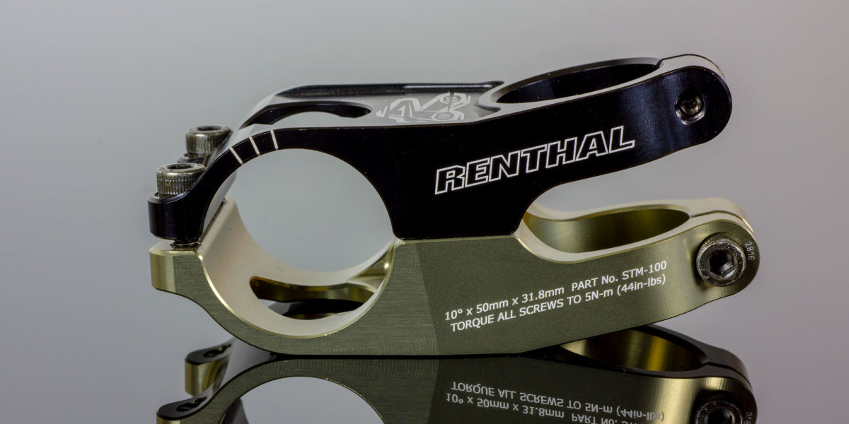 Вынос руля Renthal DUO Stem, 50mm x 10deg Черный STM100-BKAG