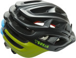 Велосипедный шлем Tersus RACE matt black-azure-lime Tersus RACE side1 18-IRM06-T023-M/L